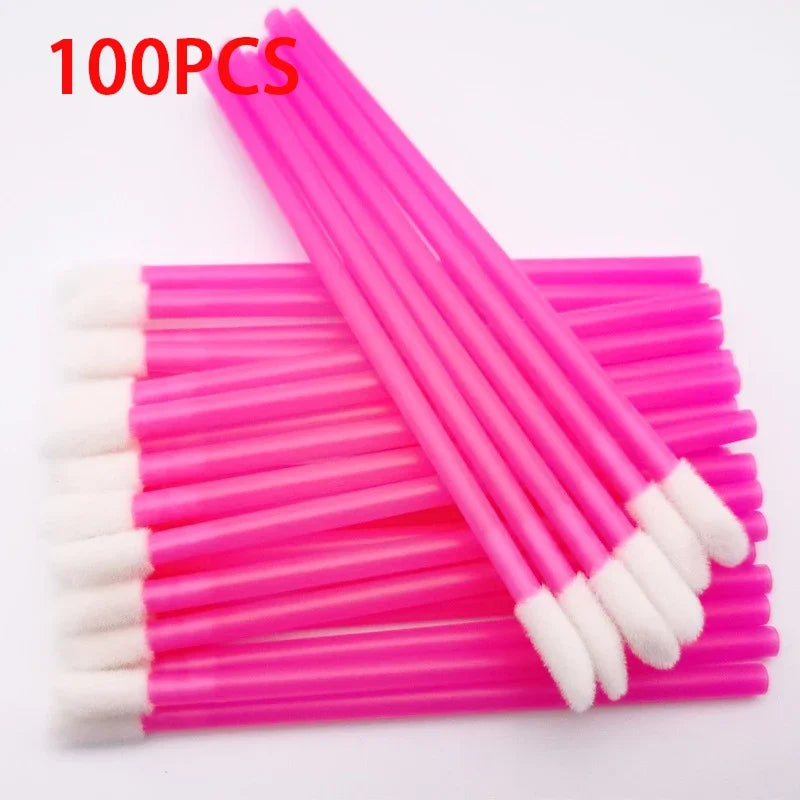 100 Stück Einweg-Make-up Pinsel Set – Präzise Lippen - Wimpernverlängerung