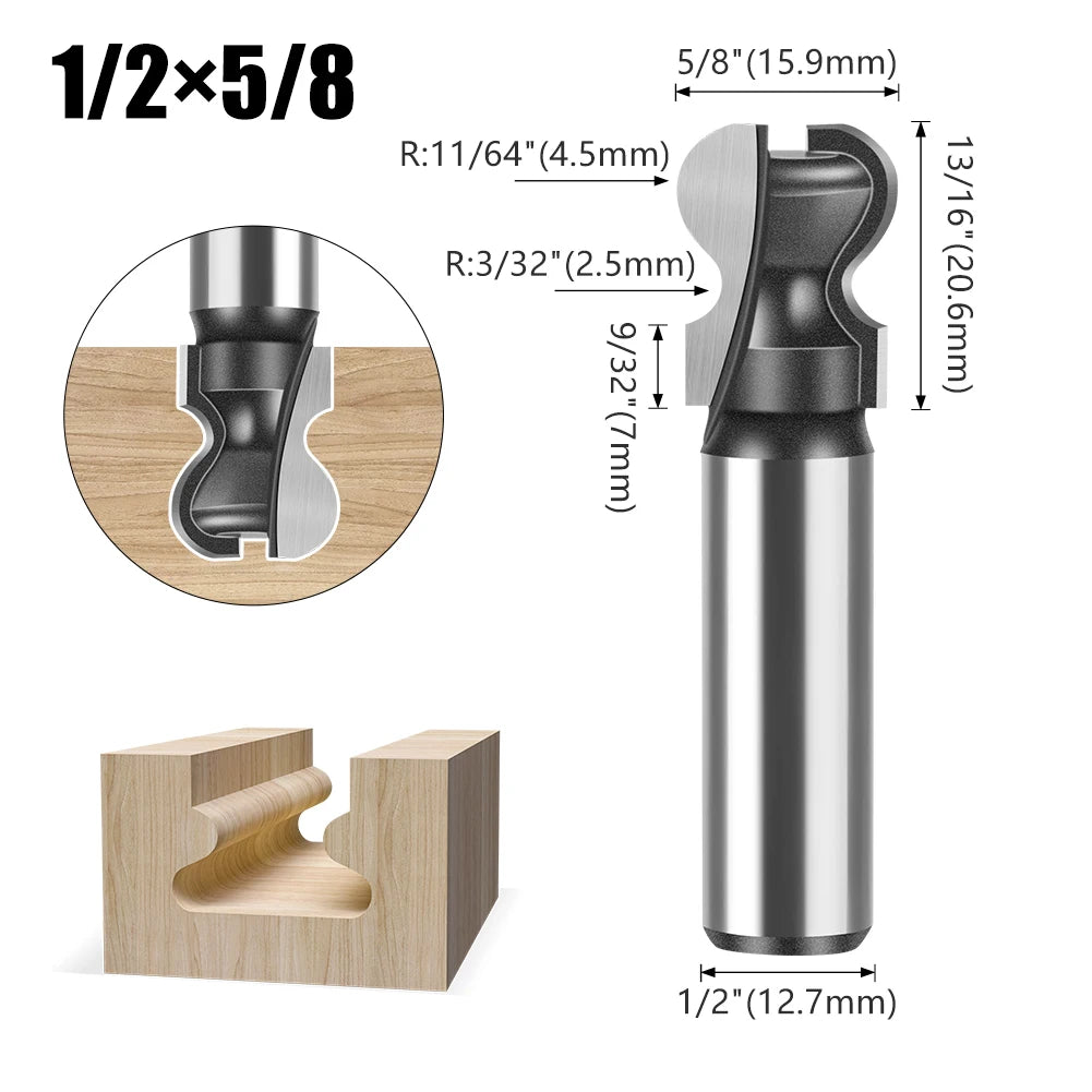 12mm Schaft Zwei Arc Nagel Clipper Router Bit für präzises Fräsen
