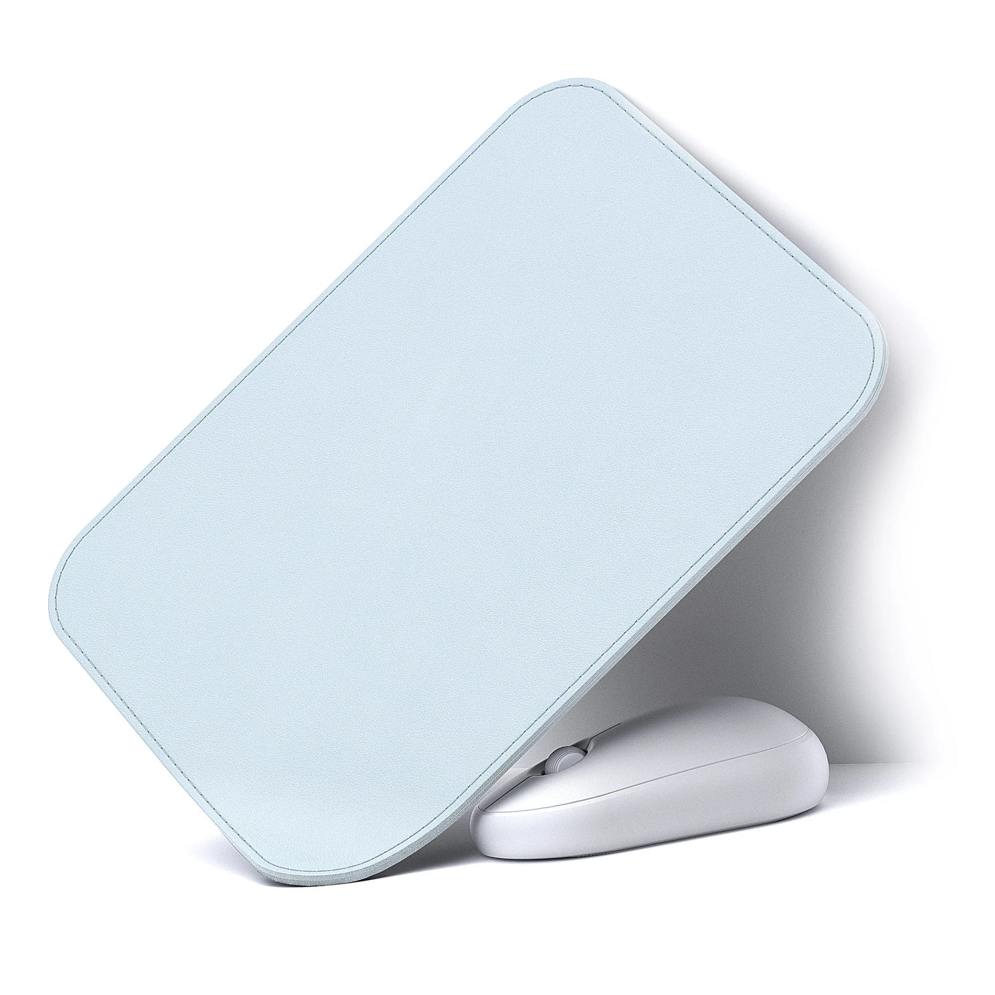 Rutschfestes 4mm PU Leder Mauspad mit genähter Kante