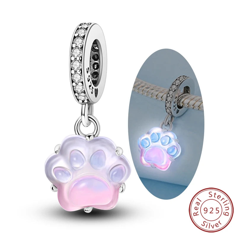 925er Sterlingsilber Charms mit Tiermotiven und Zirkon