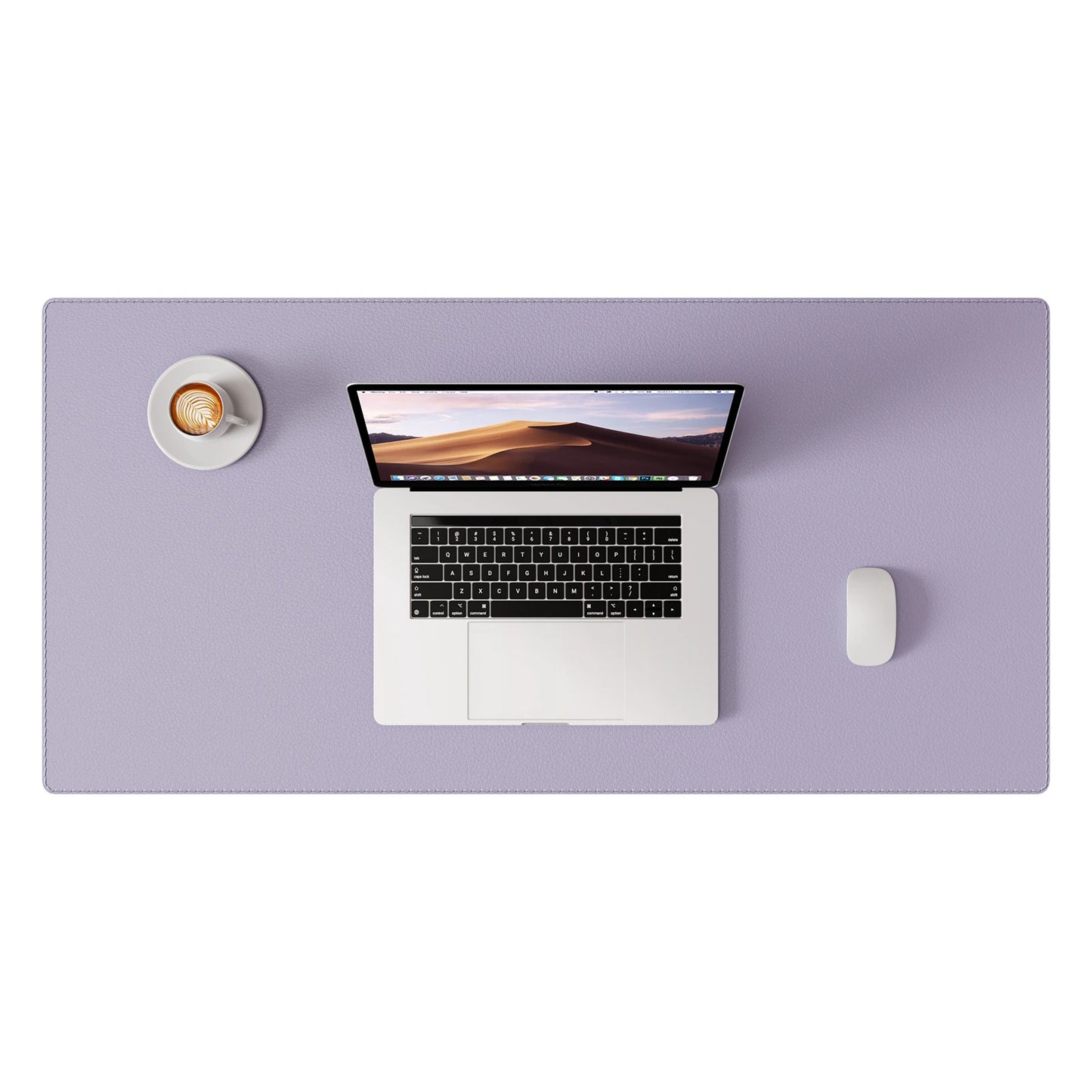 Rutschfeste PU Leder Schreibtischunterlage mit genähten Kanten