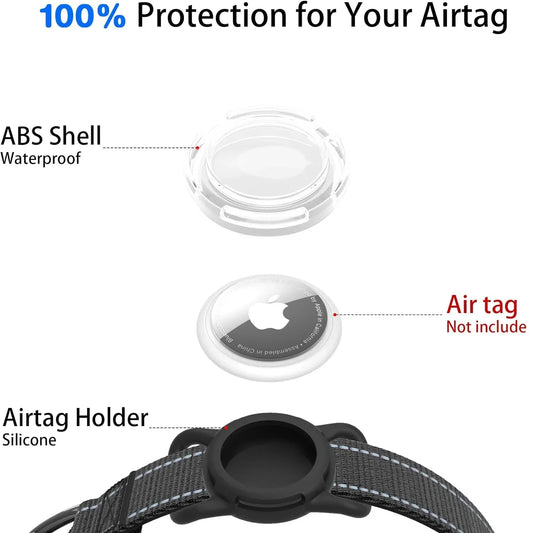 Airtag Hundehalsband reflektierend gepolstert wasserdicht für große Hunde