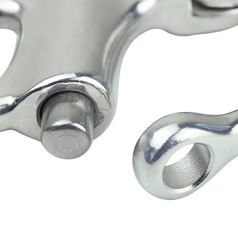 Fester Bügel-Schnappschäkel aus Edelstahl 316 mit Schnellverschlussstift