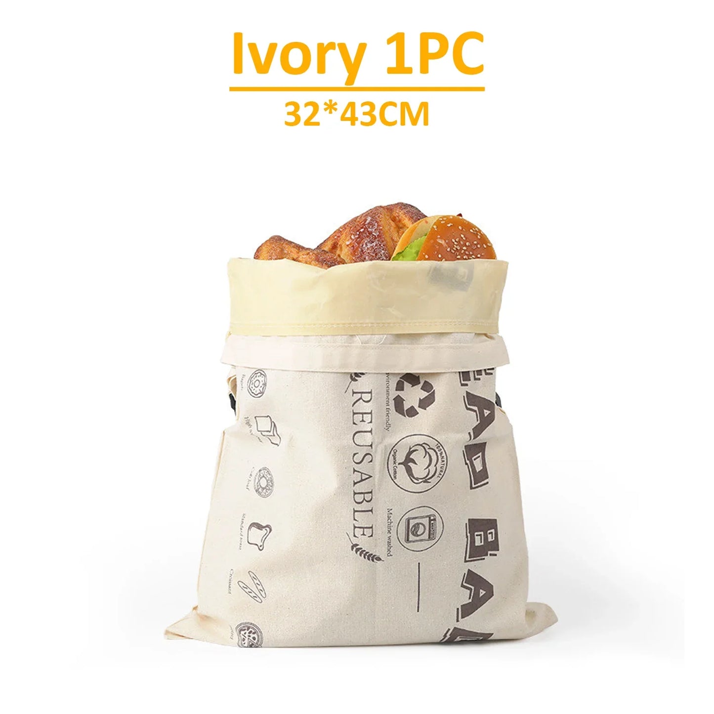 Wiederverwendbare Brotbeutel aus Bienenwachs Baumwolle mit Schnal