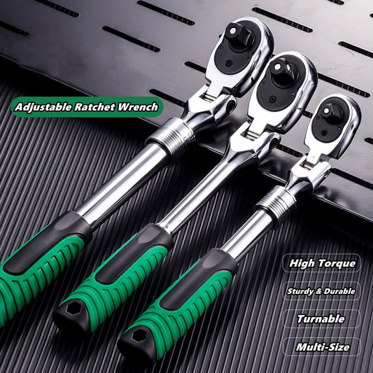 Verstellbarer Ratschenschlüssel 1/4 3/8 1/2 Zoll mit Schnellspanner 72 Zähne