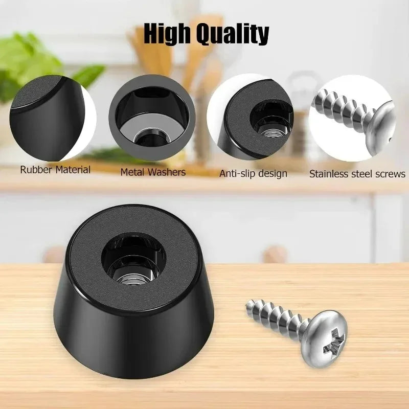 120 Stück Gummi Füße Pads für Möbel Beine Tisch Stuhl Abdeckung Schwarz