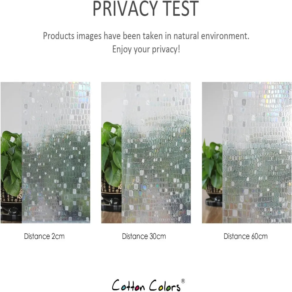 Dekorative Regenbogen Sichtschutzfolie mit UV Schutz und statischer Haftung