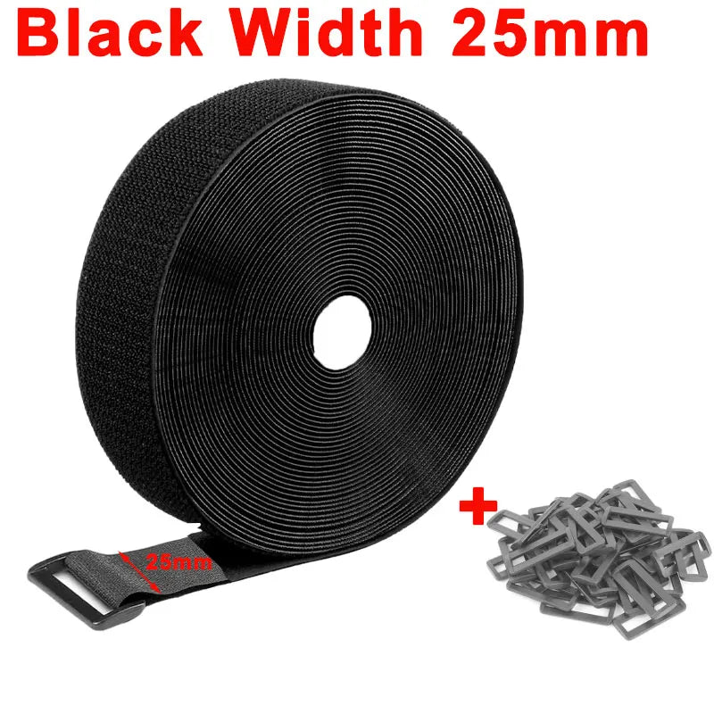 Wiederverwendbare Befestigungsgurte Nylon mit Klettverschluss und Schnallen-Yabubest - Home & More