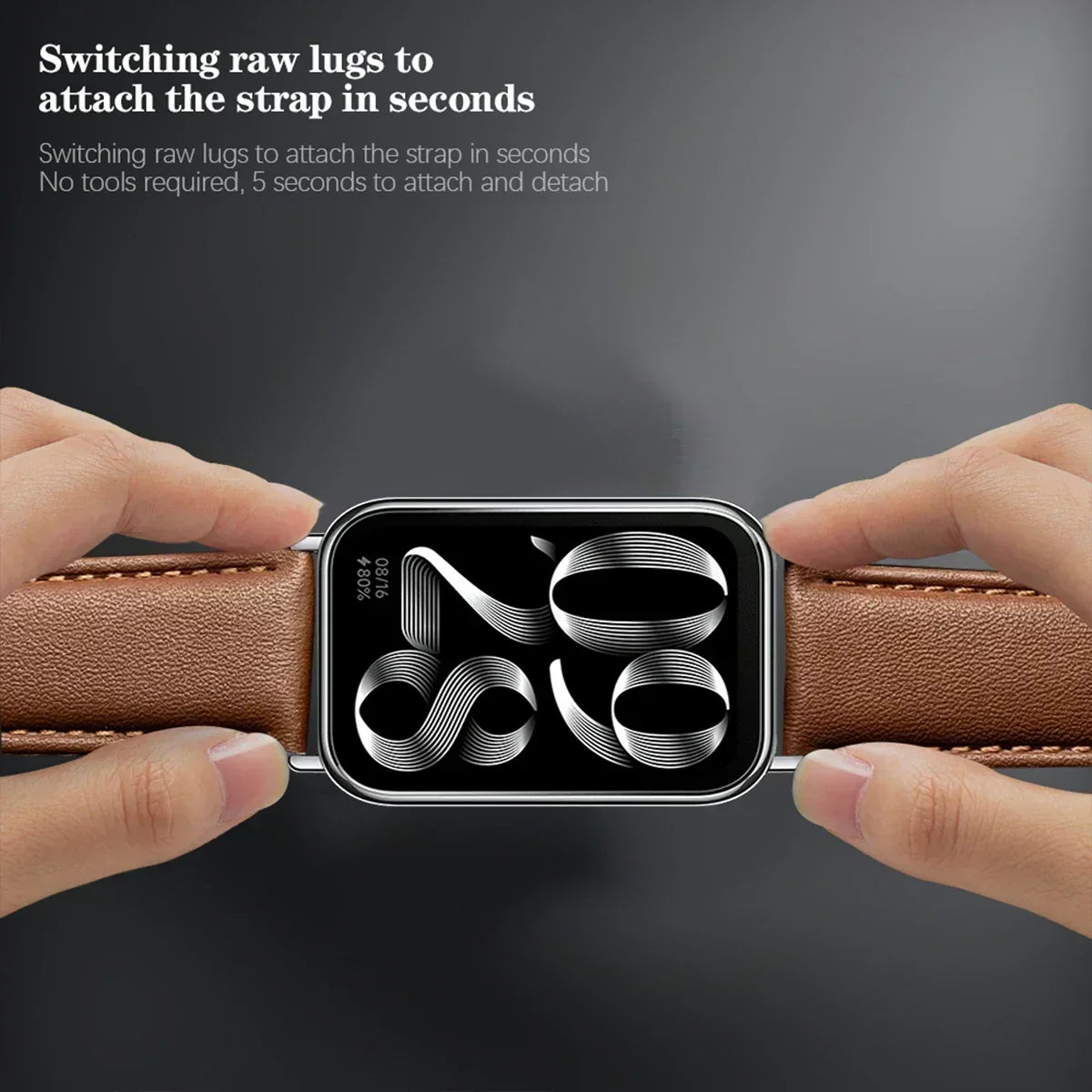 Elegantes Lederarmband kompatibel mit Xiaomi Smartwatches