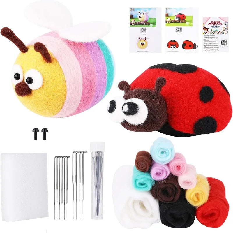 Umfangreiches Wollnadel-Filz-Set für kreatives DIY-Handwerk