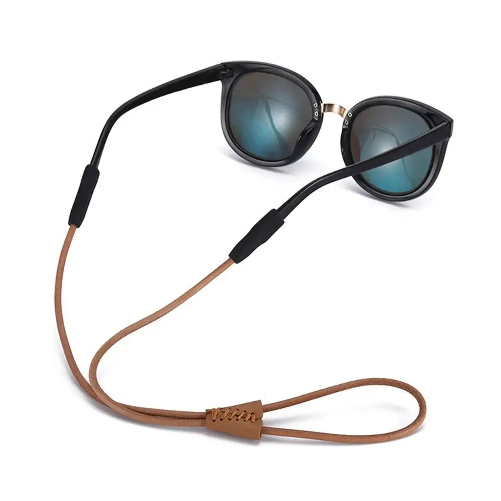 Einstellbarer Leder Brillenhalter Seil Sonnenbrille Kette Unisex