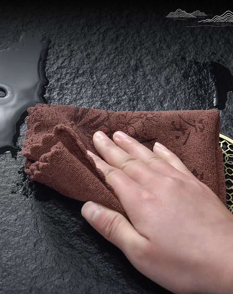 Saugfähiges Rotes Küchengeschirrtuch aus Faser-Yabubestshop