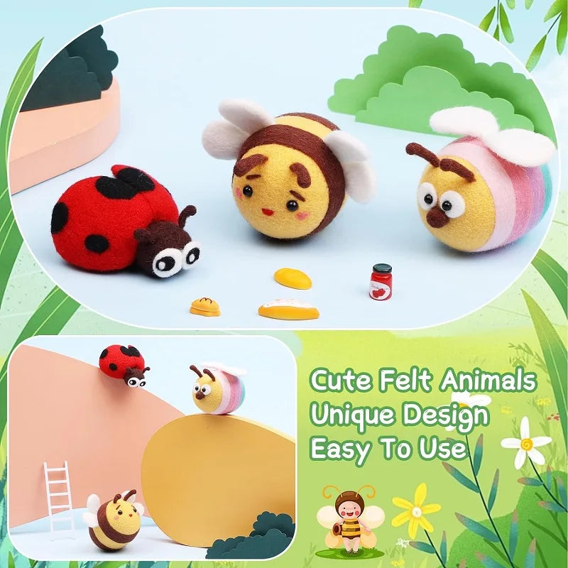 Umfangreiches Wollnadel-Filz-Set für kreatives DIY-Handwerk