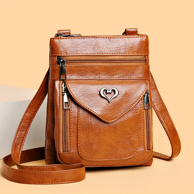 Kleine Umhangetasche Handytasche Minitasche für Damen aus Textil