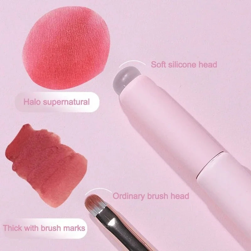 Wiederverwendbarer Silikon Lippenpinsel Applikator für Lipgloss Make-up