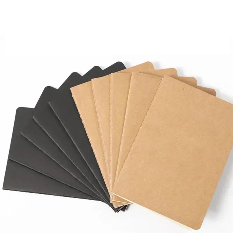 A5 Notizbuch Kraftpapier Cover Blank Gitter Gefüttert für Schule Büro