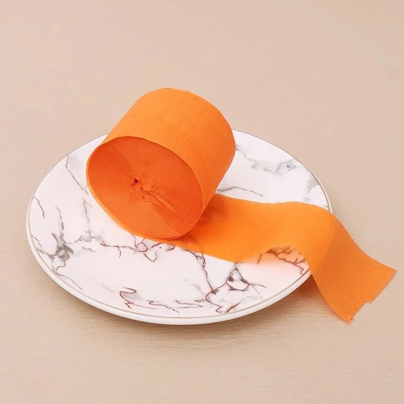 25m Crêpe Papier Streamer 4.5cm für DIY Deko und Blumen Basteln
