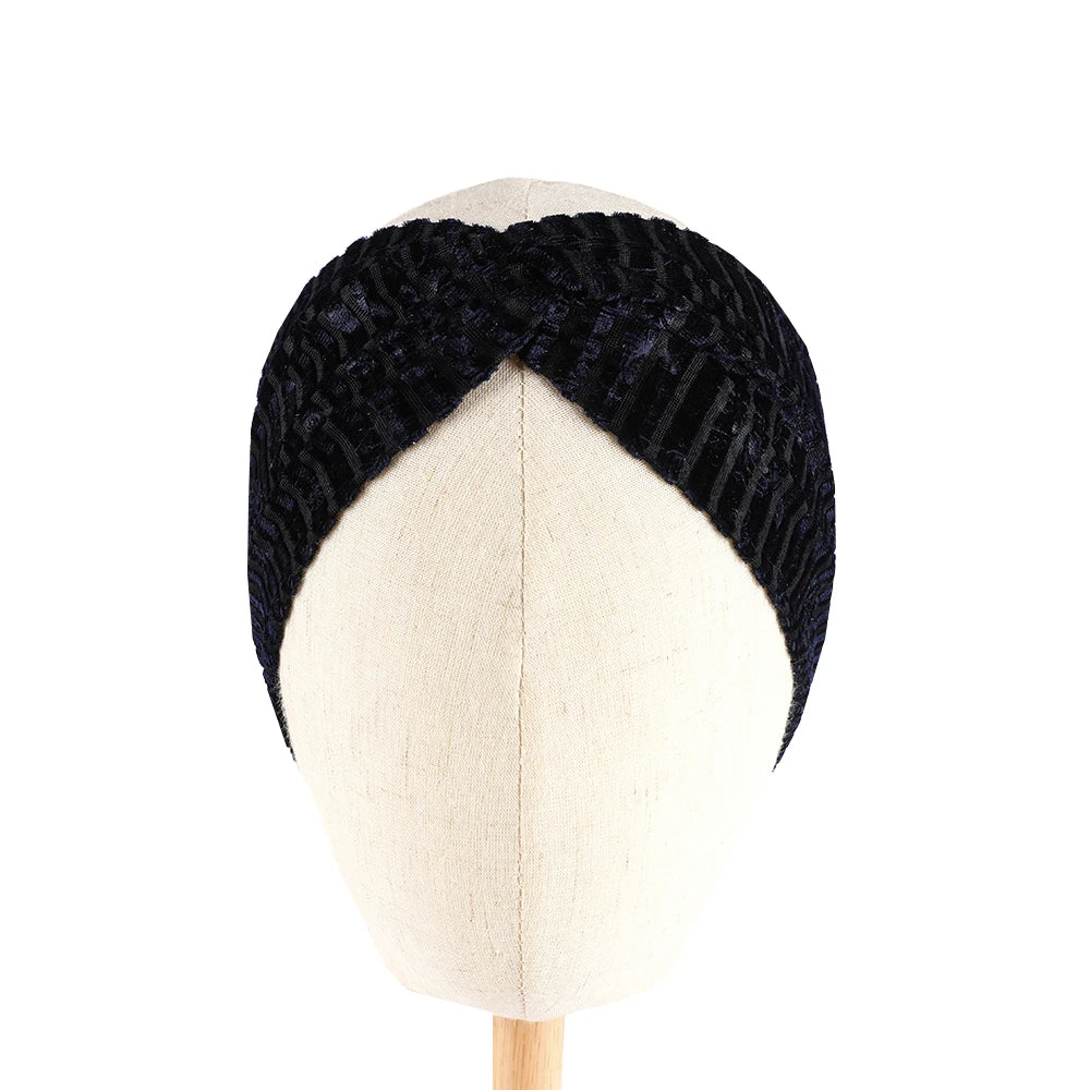 Elegantes breites Samt Stirnband für Damen im Herbst und Winter