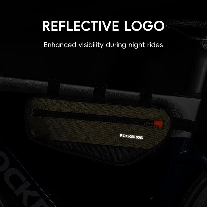 Reflektierende Fahrradrahmen-Schlauchtasche 1,7 l wasserdicht groß Kapazität