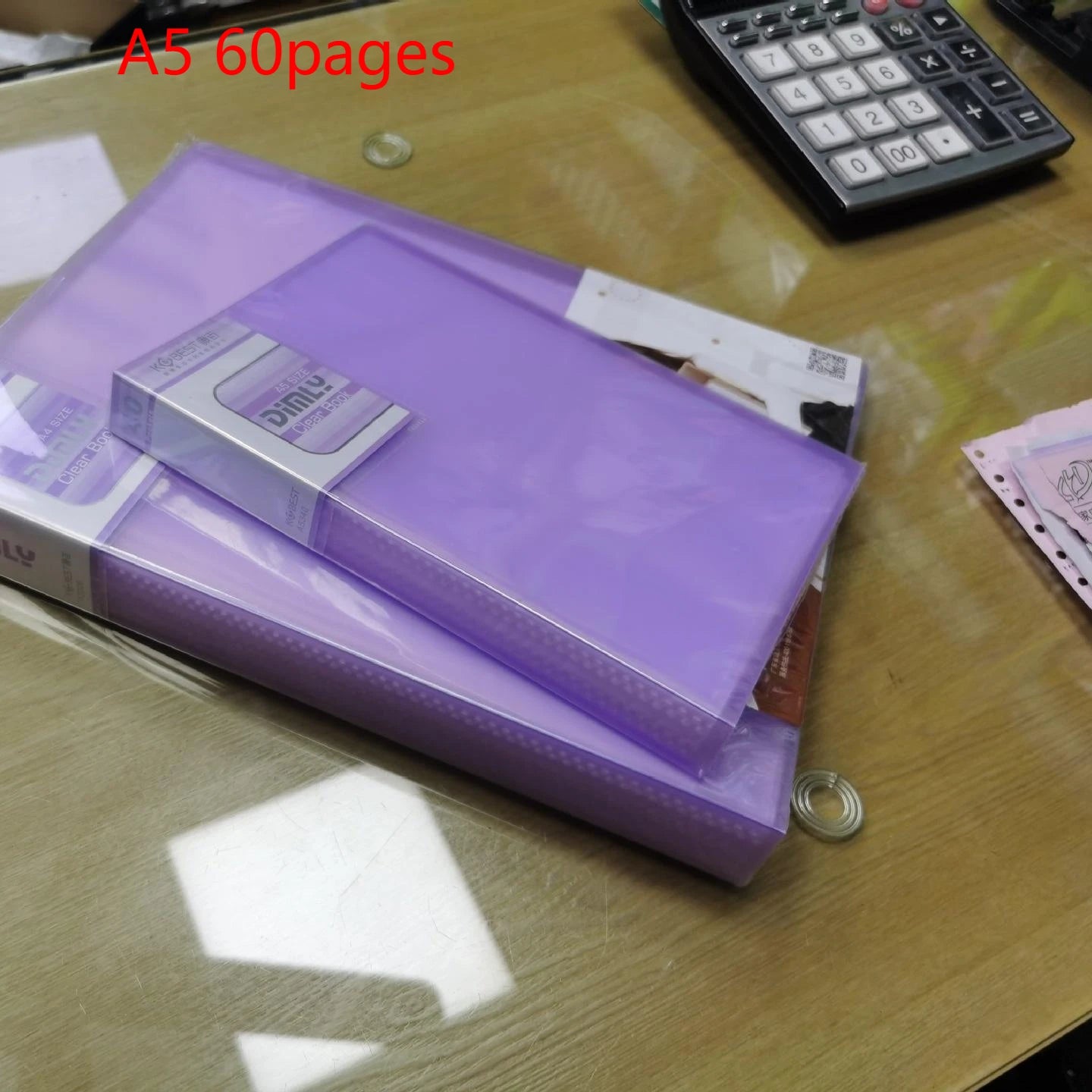 A5 Dokumentenordner Transparent – Lose Blätter, 40-100 Seiten für Büro - Studium