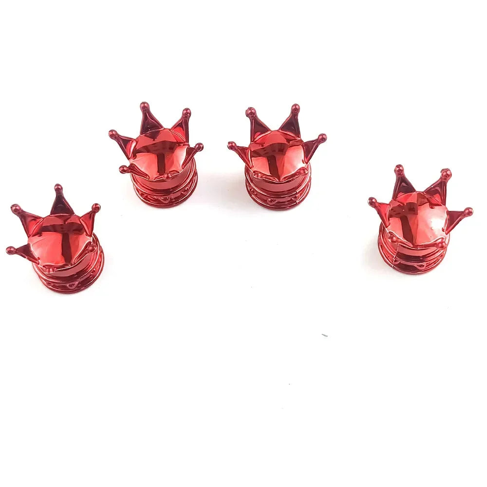 4er Set Kronen Ventilkappen Reifen Ventile Zubehör Dekoration Auto