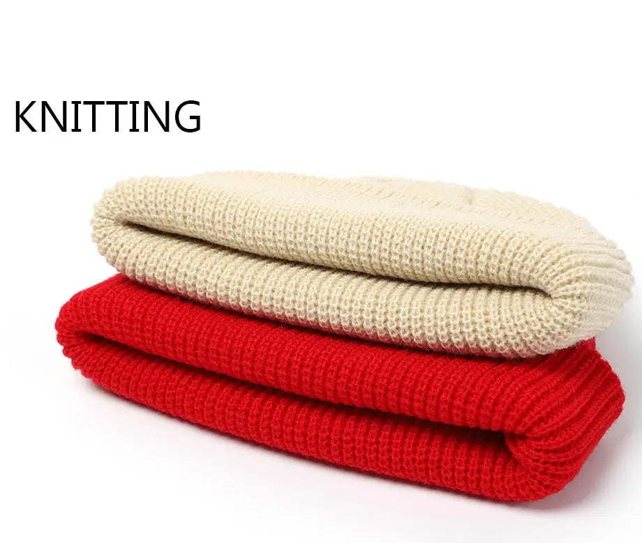 Unisex gestrickte Skullcap Beanie Mütze für alle Jahreszeiten