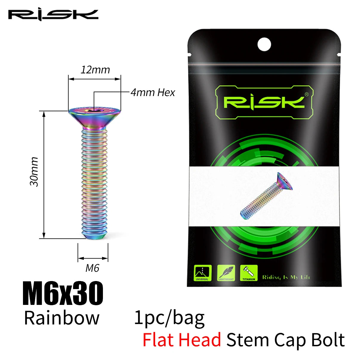 Fahrrad Titan Bolzen Schrauben M6x30-50 für Headset Vorbau Bremssattel