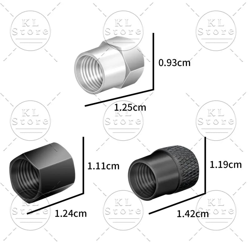 4er Set Radventilkappen mit Freimaurer Emblem Aluminiumlegierung Wasserdicht