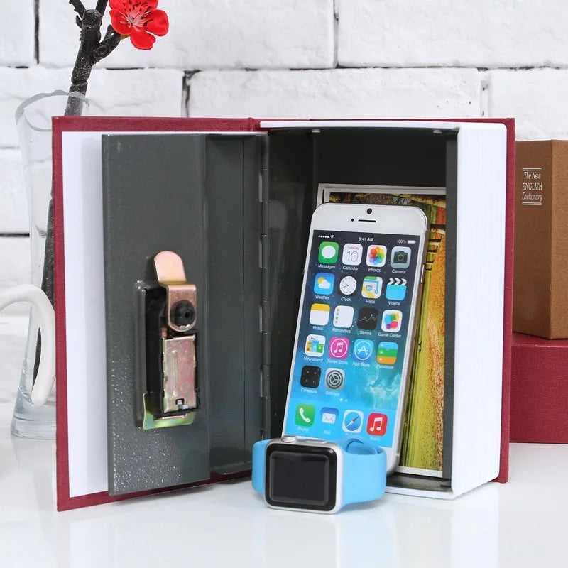 Mini Buch Safe Versteckte Geld Box mit Schloss für Schmuck und Schlüssel