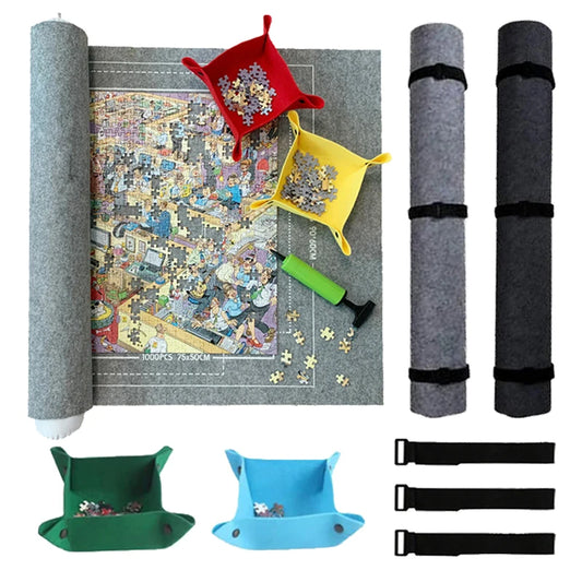Puzzle Lagerung Matte Roll-Up für 1000-3000 Teile – Reisefreundlich, Spiel