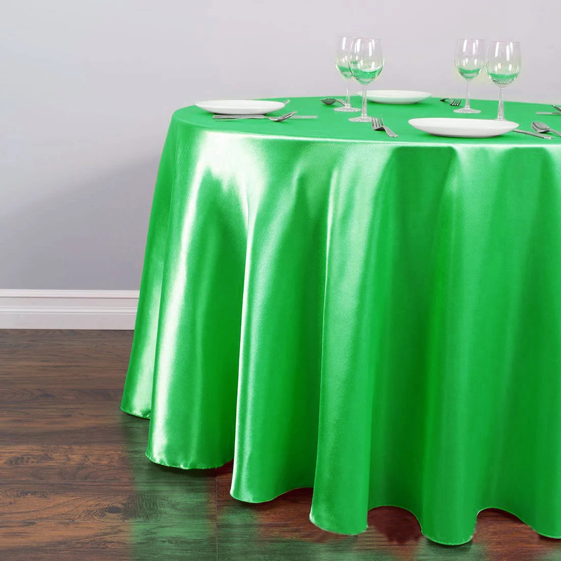Elegante runde Satin Tischdecke für besondere Anlässe