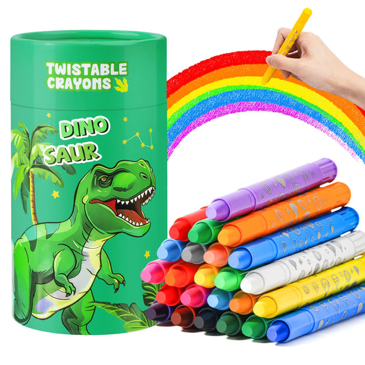 12 24 Farben Dinosaurier Buntstifte für Kinder waschbar löschbar Wachsstift
