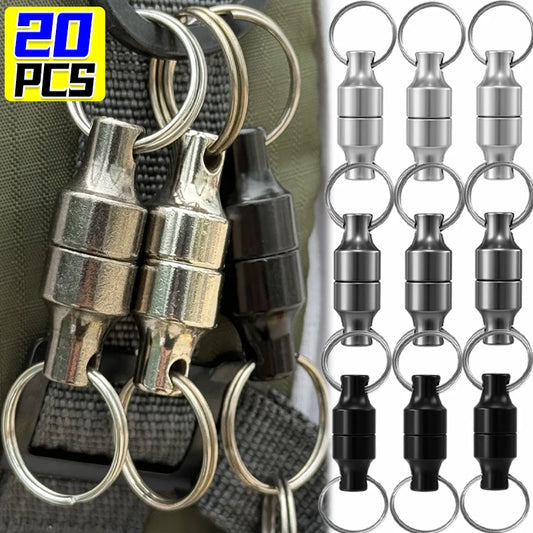 Magnetischer Karabiner Schlüsselanhänger aus Carbonstahl 6,9x2cm Set