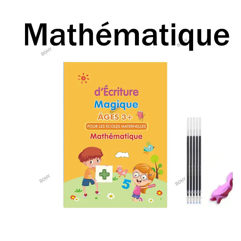 Wiederverwendbare Übungshefte zum Lernen von Kalligraphie und Zah