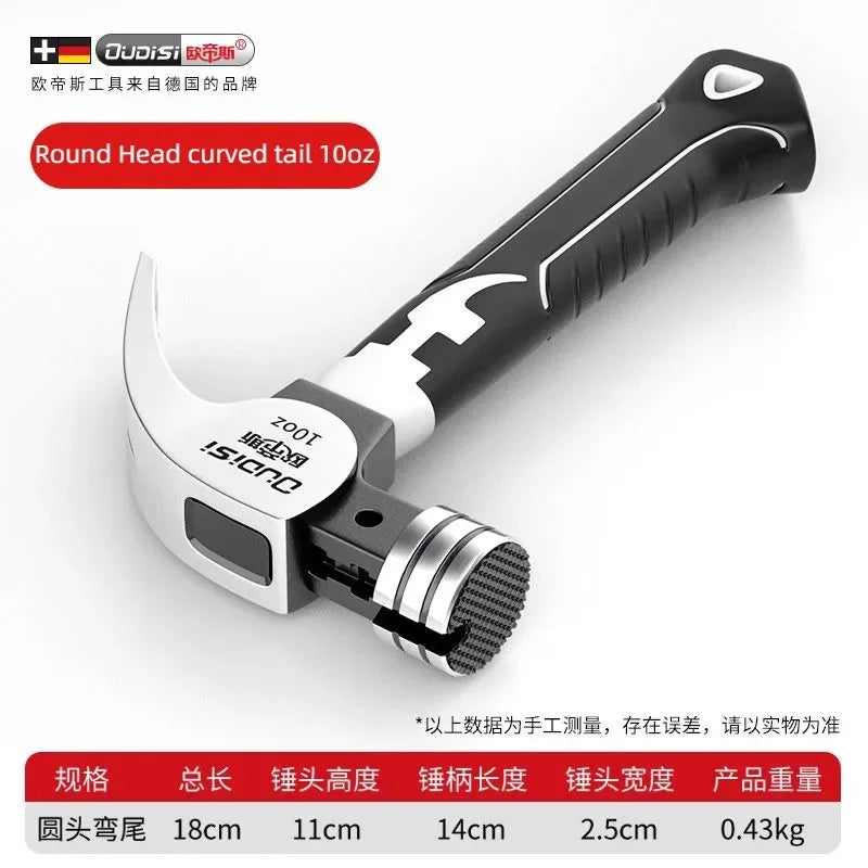 Mini Achteckiger Holzbearbeitungs Nagelhammer mit magnetischem Kohlenstoffstahlkopf