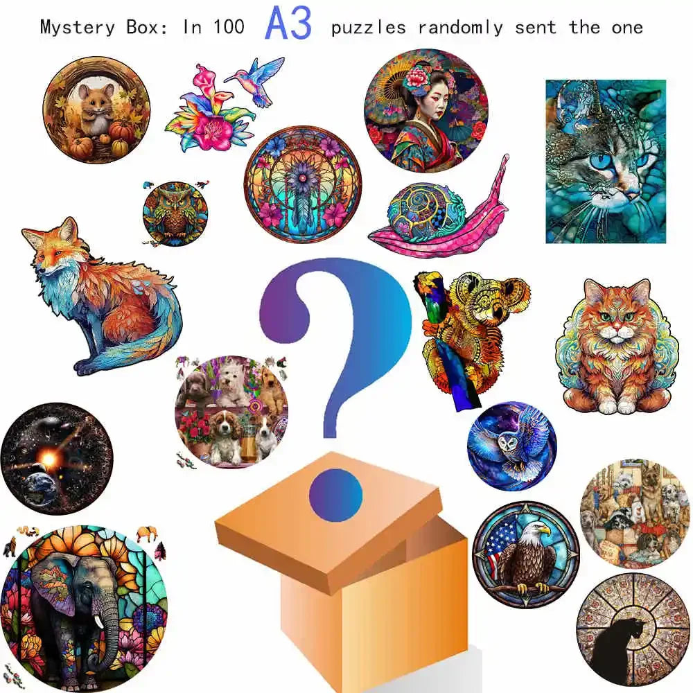 Fuchs Tier Holz 3D Puzzle Pädagogisches Denkspiel für Familien