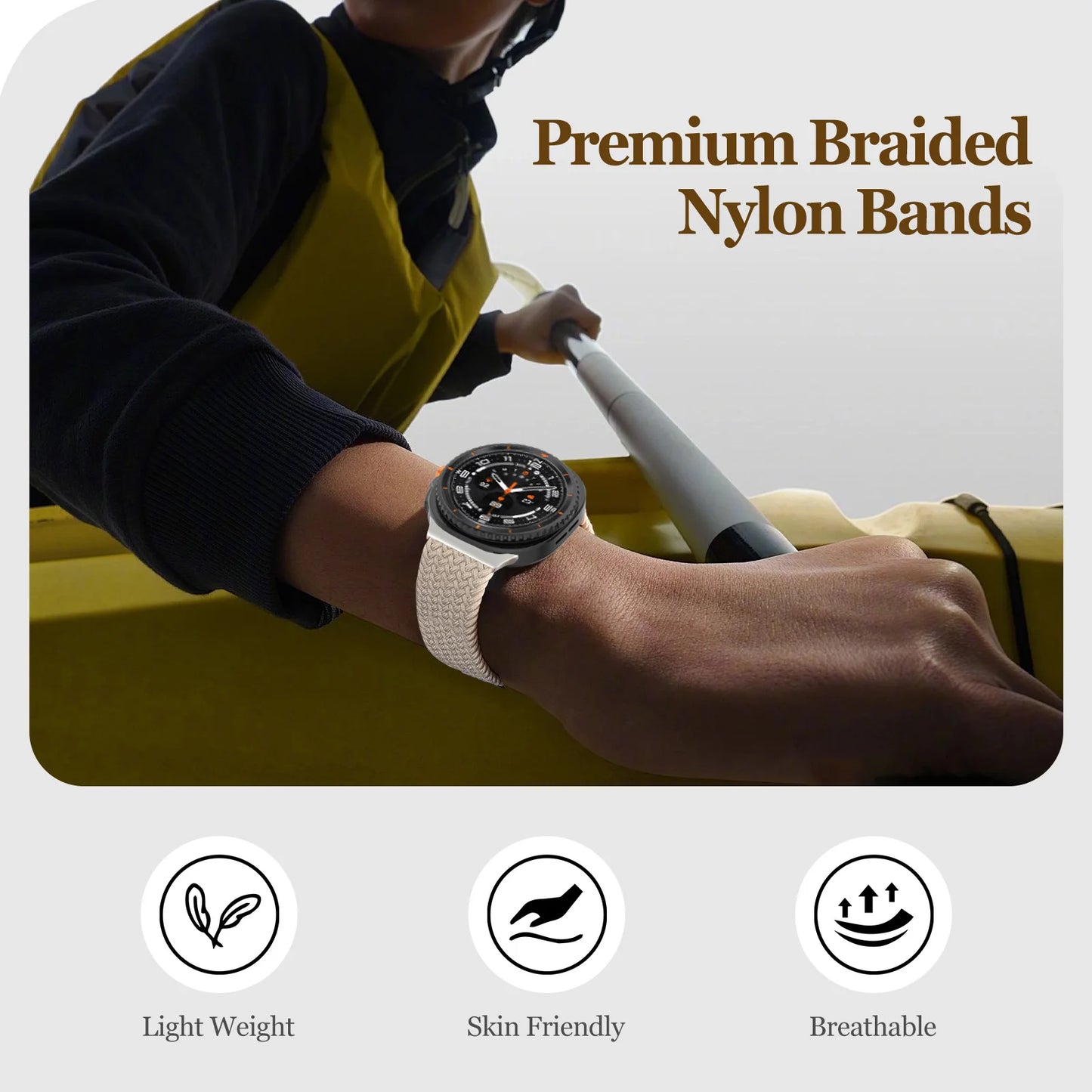 Magnetisches Nylon Uhrenarmband kompatibel für Galaxy Watch 40/44/47 mm