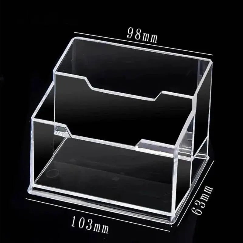 Transparenter Acryl Kartenhalter für ordentlichen Schreibtischgebrauch