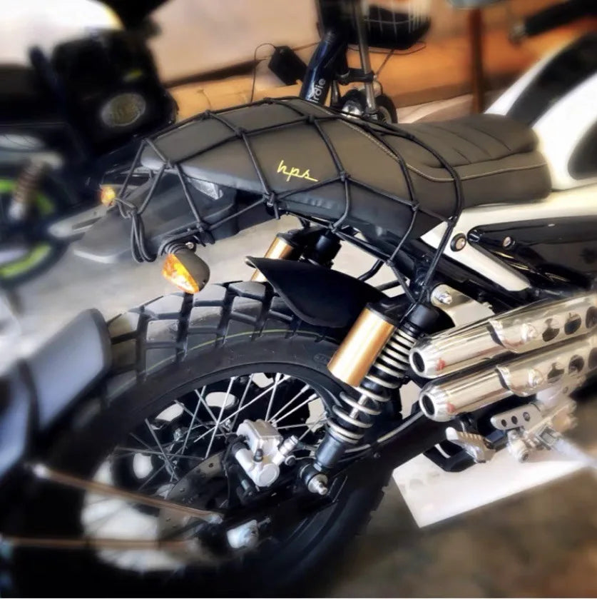 Elastisches Motorrad Bungee Gepäcknetz 40x40cm mit 6 geschützten Haken