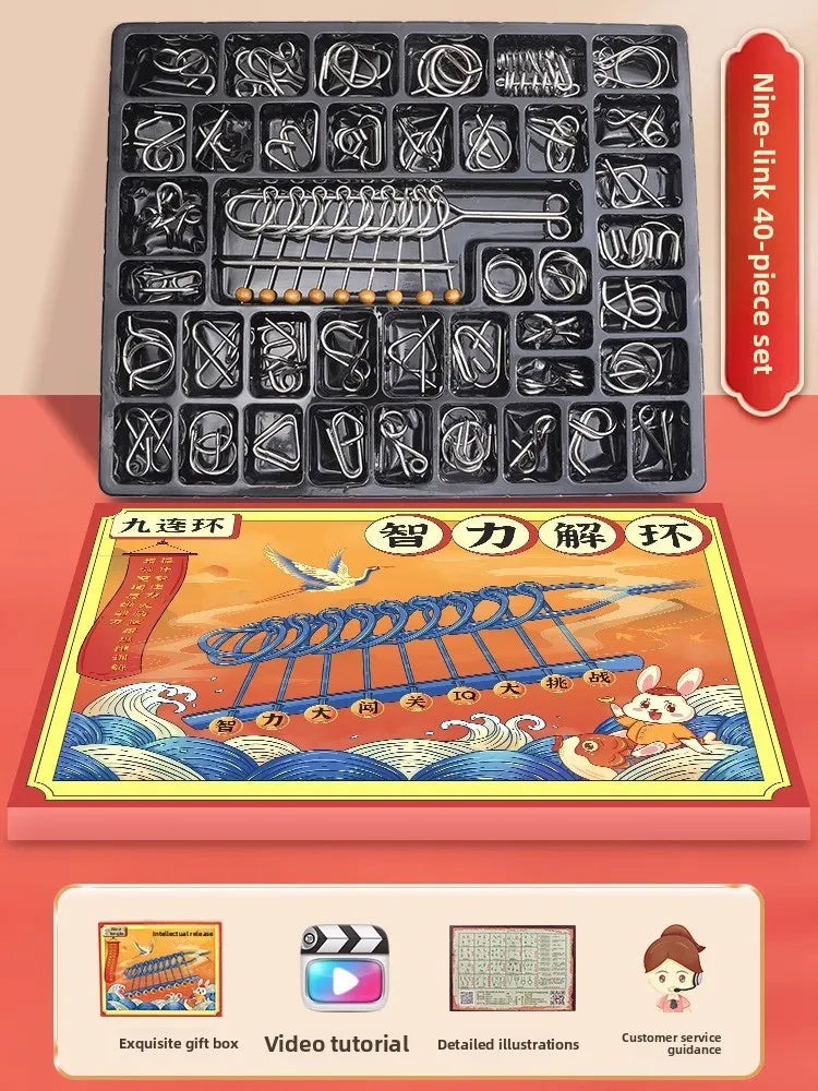 Komplettes Lernspielzeug Set mit 24 Teilen und intelligentem Schloss