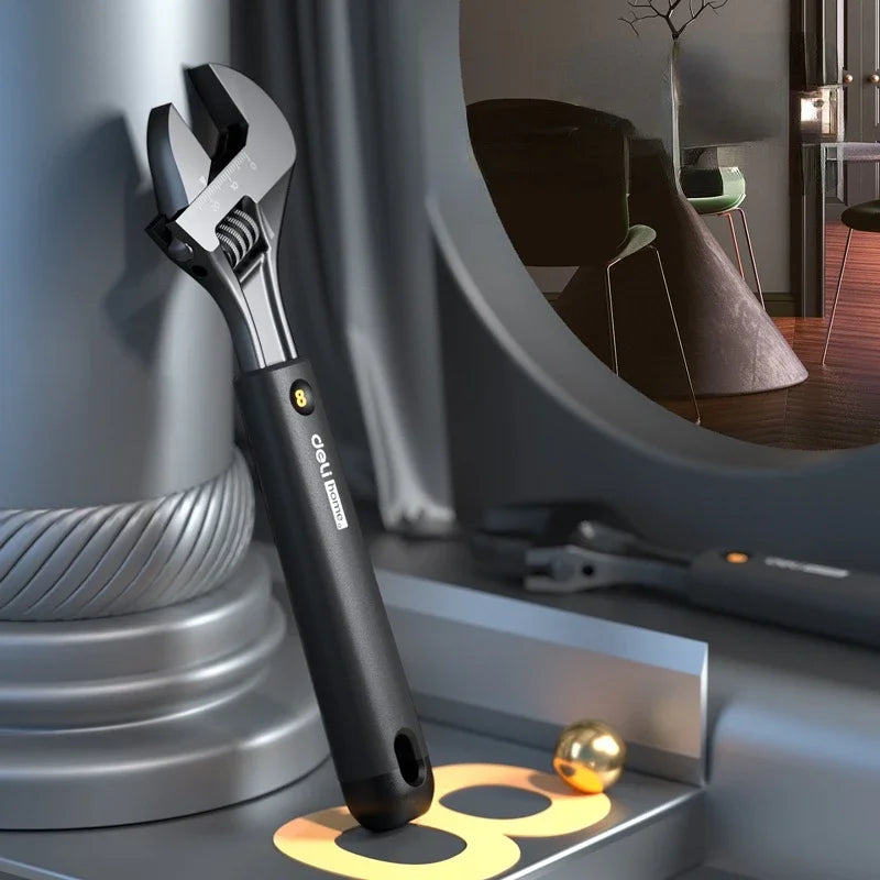 8 Zoll verstellbarer Schlüssel aus hochwertigem Kohlenstoffstahl für Haushalt und Auto