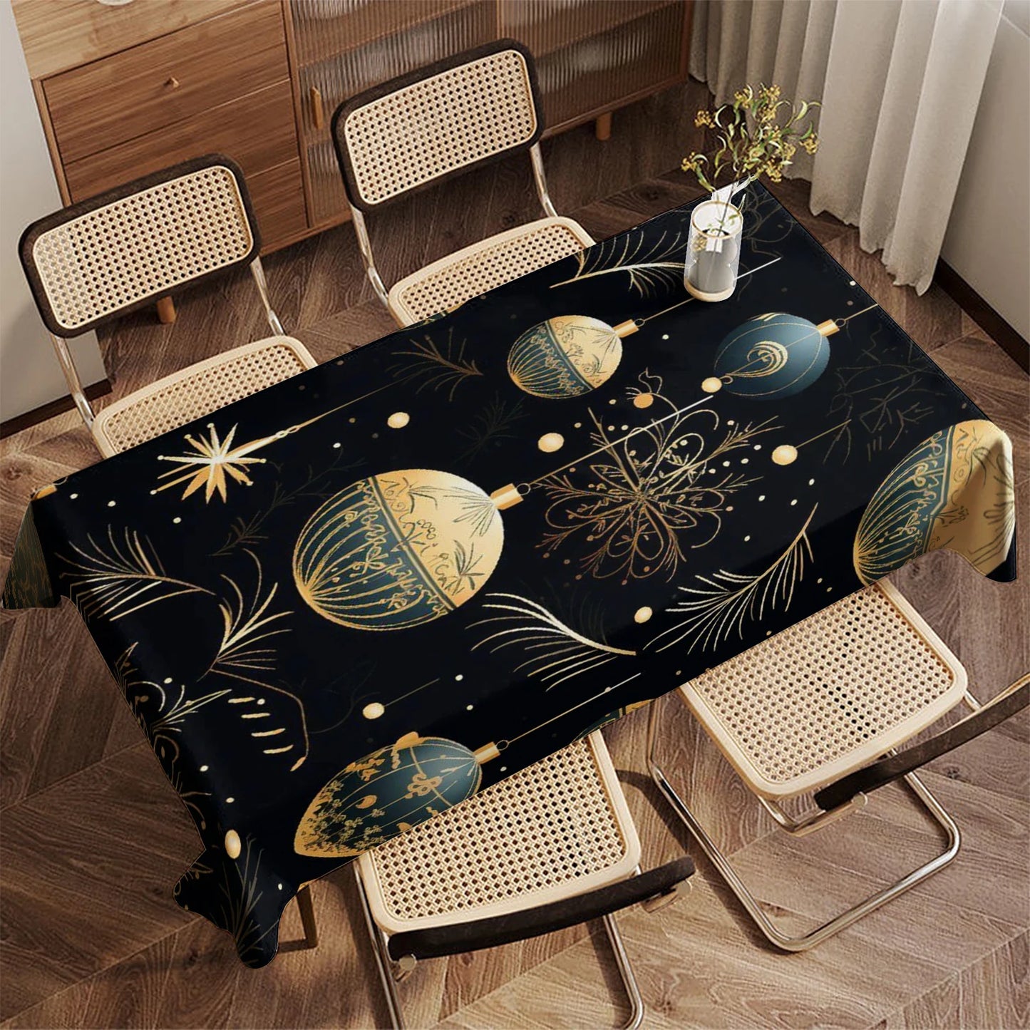 Wasserfeste Tischdecke mit rotem Streifenmuster für vielseitige Anlässe