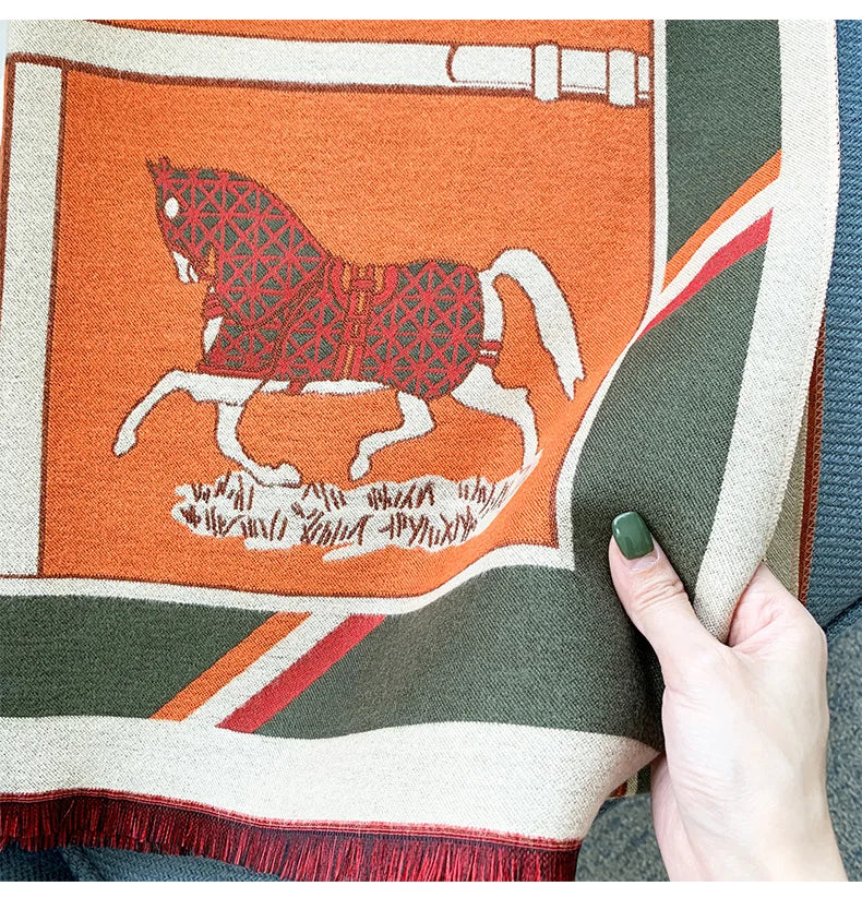 Luxuriöser Kaschmir-Gefühl Schal für Frauen im Herbst/Winter-Yabubest - Home & More