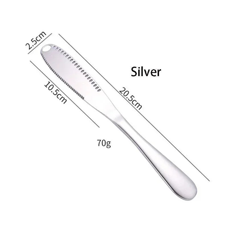 Vielseitiger 3in1 Edelstahl-Butterverteiler in Silber - Gold – Schneiden - Streichen leicht gemacht