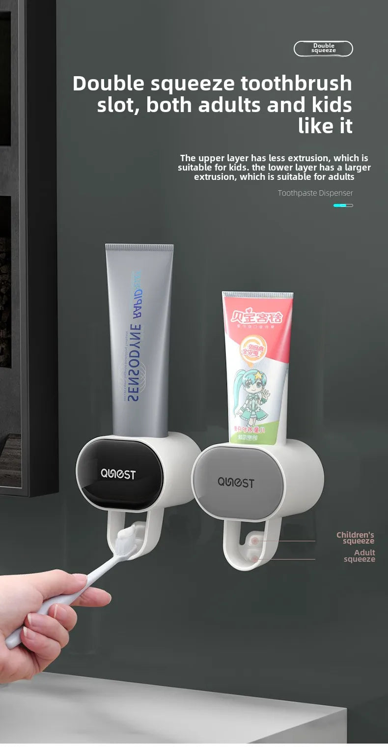 Automatischer staubdichter Zahnpastaspender mit Wandhalter für Bad