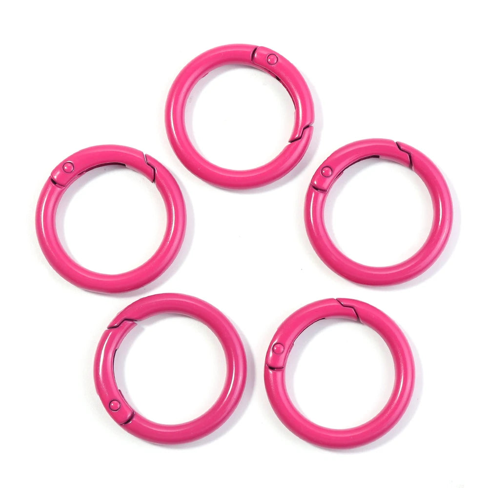 5-10Pcs Metall O-Ring Karabinerclips 25/35/41mm mit Federverschluss