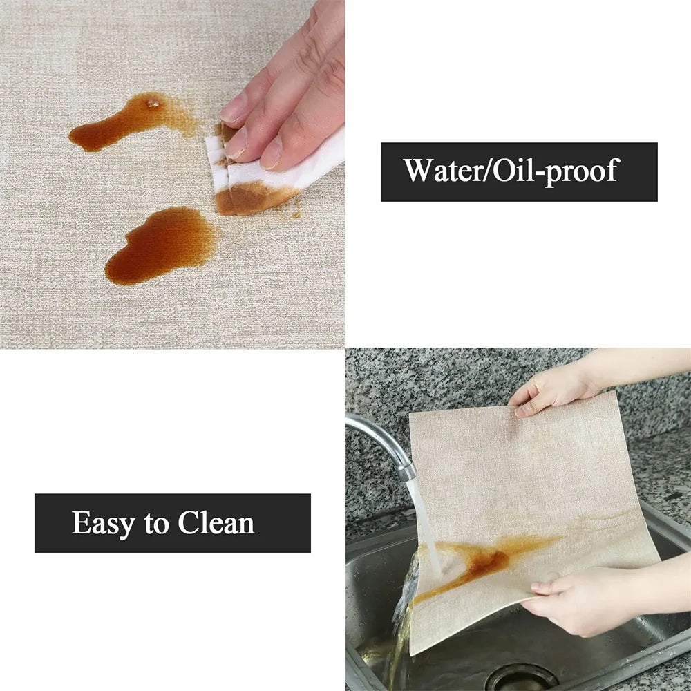 Schützende Kunstleder Tischmatte für Esstisch und Kaffeetassen