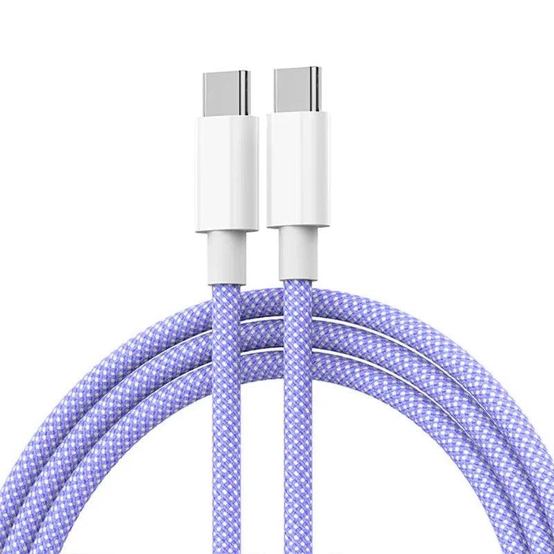 USB C auf Typ C Schnellladekabel 60W – Geflochtenes Datenkabel für Geräte