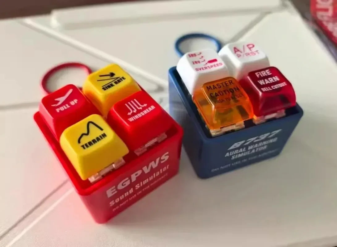 Tragbarer Flugzeug Notfall Sound Simulator Schlüsselanhänger aus Kunststoff-Yabubest - Home & More