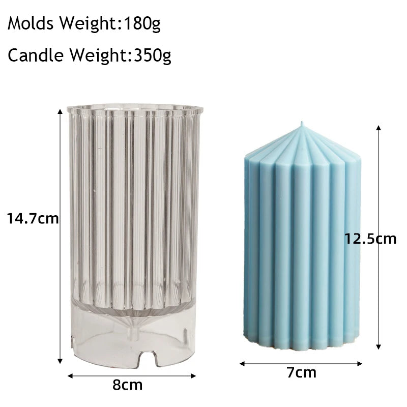 Nordic Stil Zylindrische Acryl Kerzenform DIY Geometrisches Design